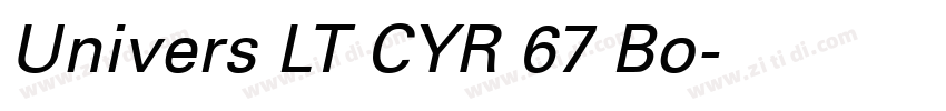 Univers LT CYR 67 Bo字体转换